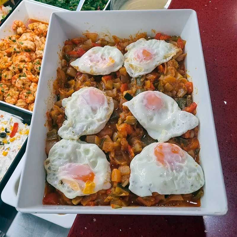 Samfaina manxega amb ou ferrat